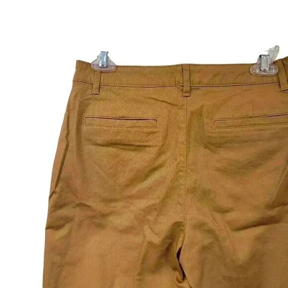 Amazon Essentials Women's Yellow Cotton/Spandex Flat Front Chino Shorts NEW - Picture 6 of 10